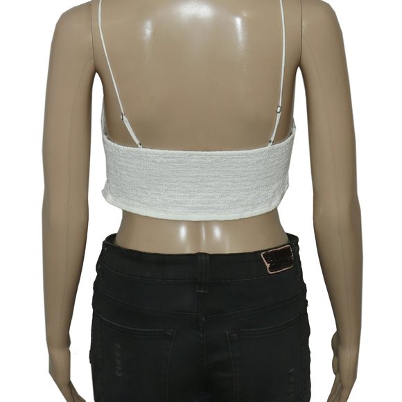 Free People Fp One Lyra Bralette Crochet Embroidered White Top XS - Picture 7 of 8